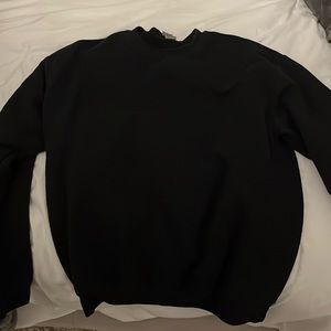 Plain black crew neck